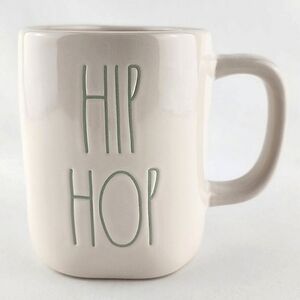 ⭐️2/ $50⭐️  Rae Dunn Artisan Collection Coffee Mug White Large Letters HIP HOP